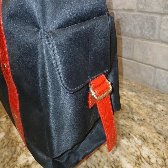 Ed Hardy Dragon Mermaid Tattoo Tote Bag • Red Croc Trim • Y2K Punk Streetwear - Picture 9 of 10